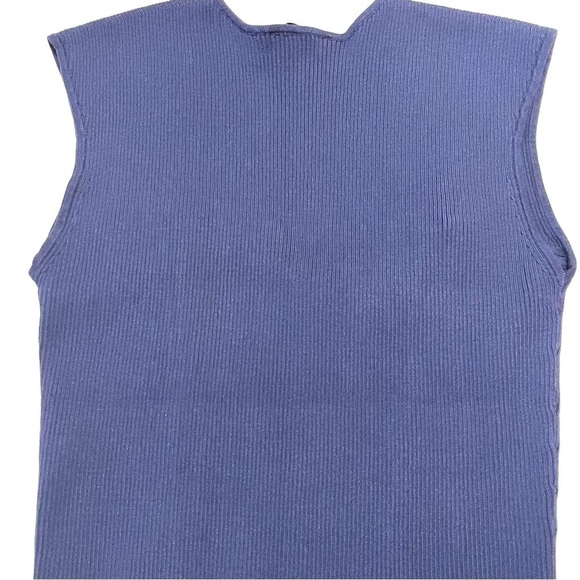 NEW House of Harlow 1960 Navy Ribbed Knit Crop Compression Top US L - Picture 4 of 6